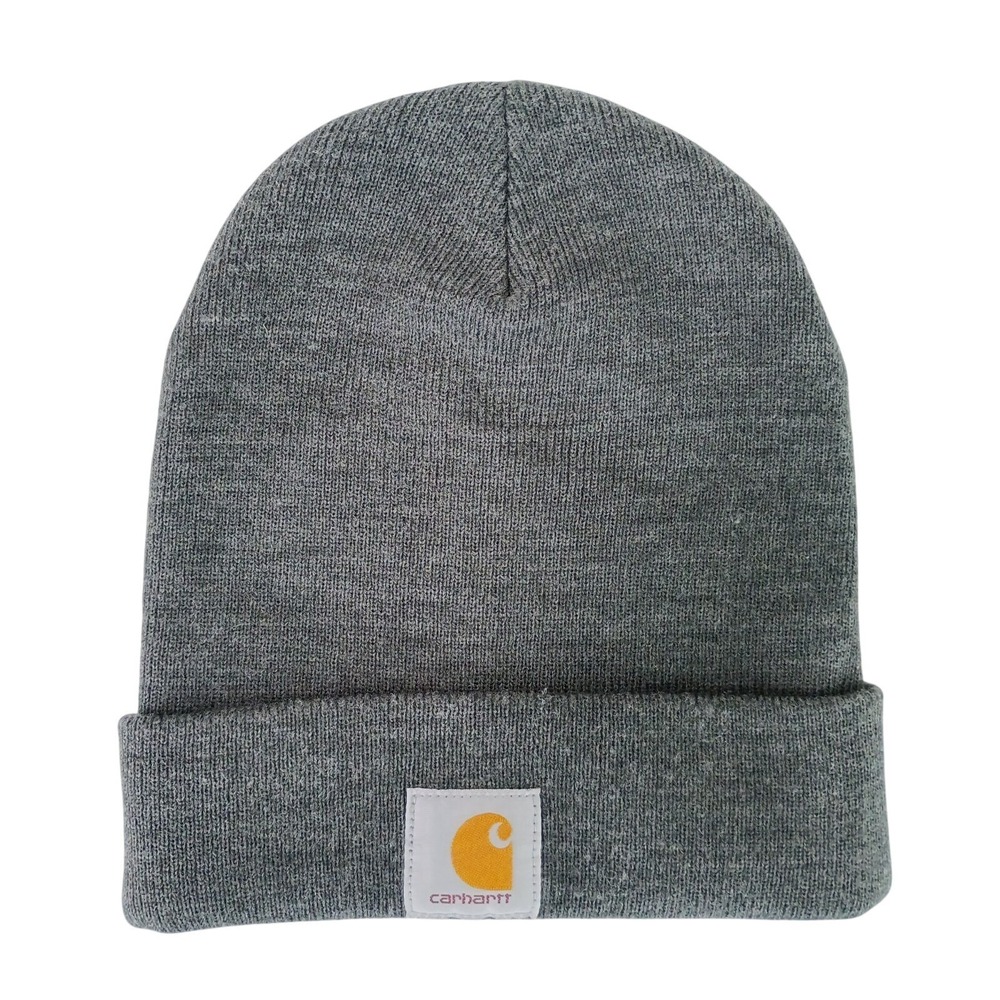 Carhartt Mens OSFA Gray Watch Hat Beanie Warm Cozy Winter Knit Cap